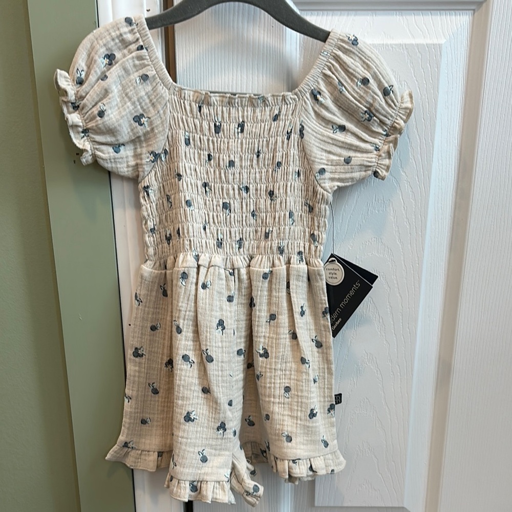 Cream Blueberry ToddlerRomper